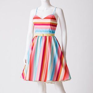 NWT Rainbow Pinup Swing Dress